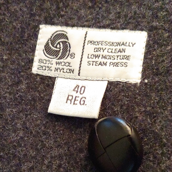 Adams row wool car/ walking overcoat 40R EUC - Picture 2 of 8